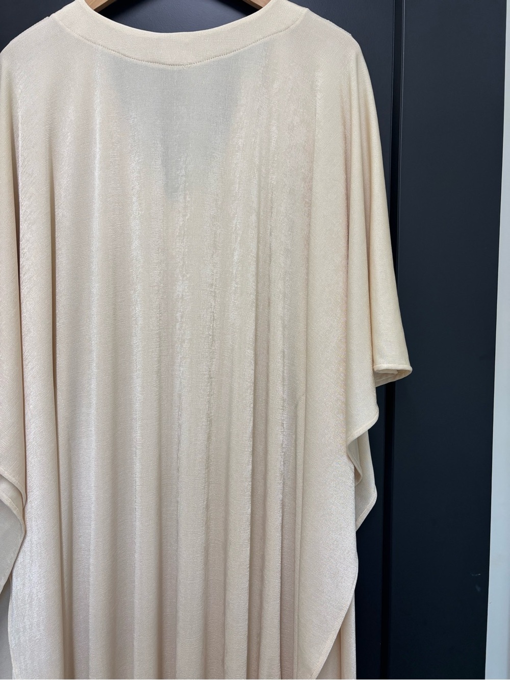 Ripley Rader Los Angeles Champagne Shimmer Caftan Maxi Dress Size 1 small w/flaw - Picture 7 of 11